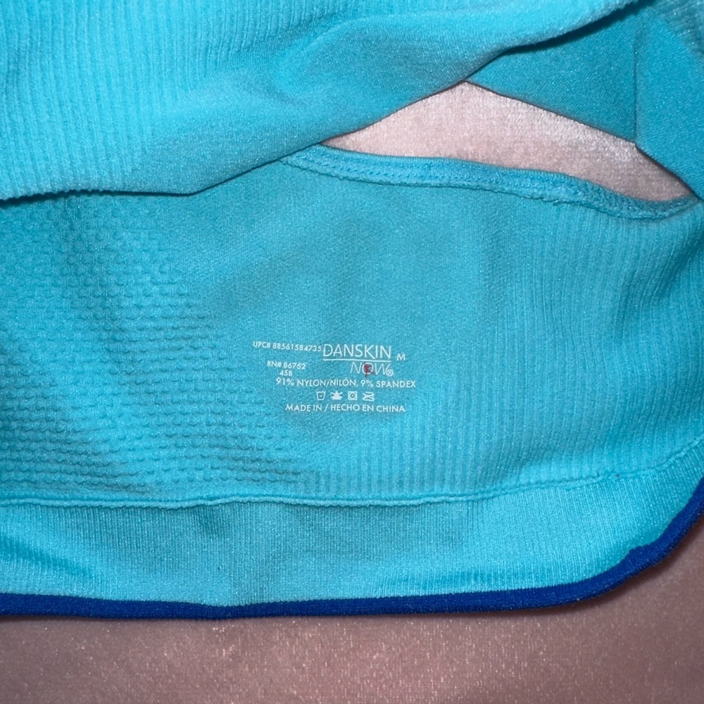 Danskin 2-Pack Seamless Racerback Sports Bras Blue & Pink Activewear Set, Size M - Picture 7 of 12